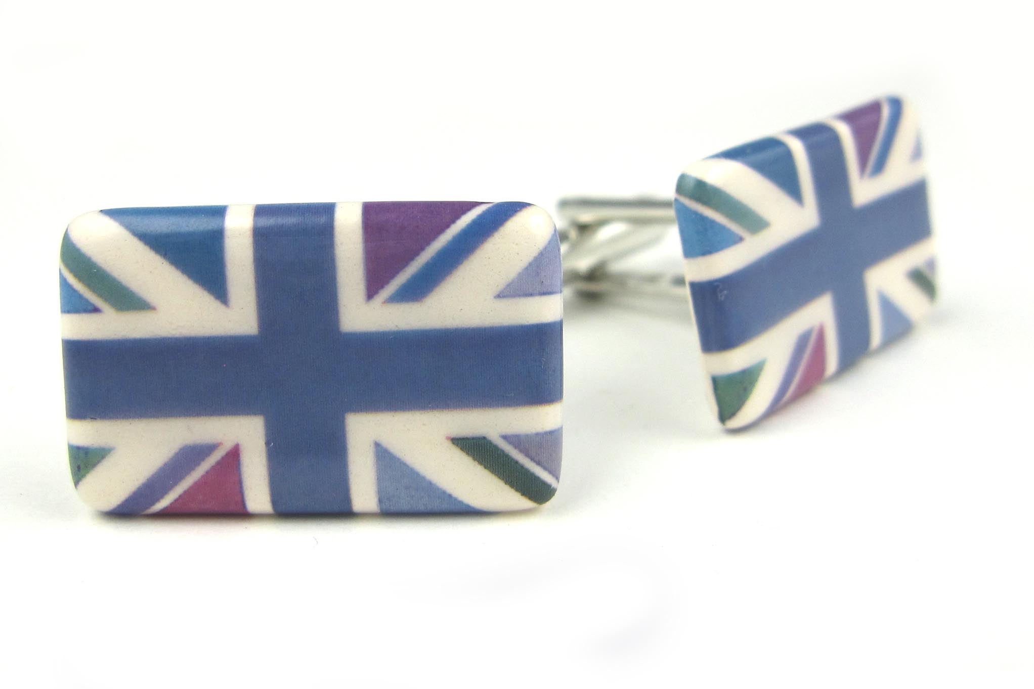 Union Jack Cufflinks (blue multi-colour)